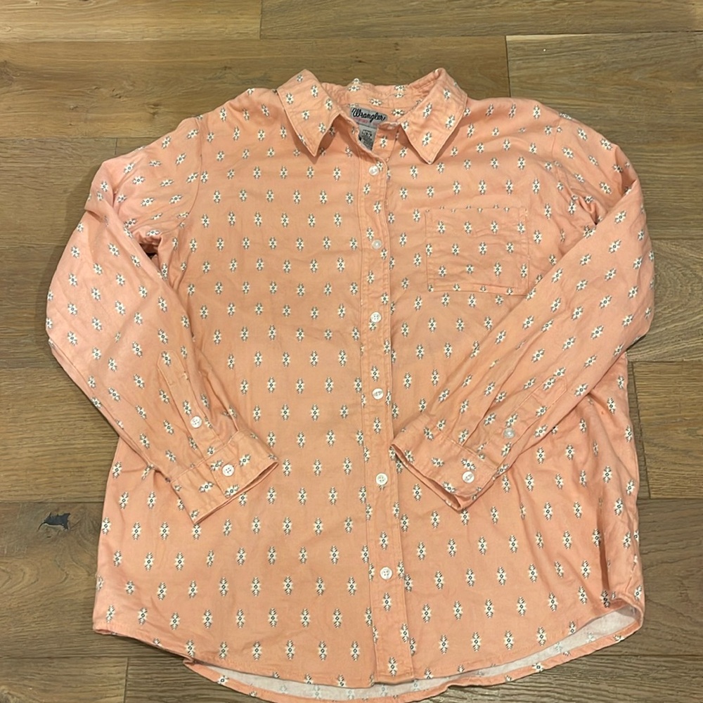 Vintage Wrangler Flannel Button Down - Large - image 1